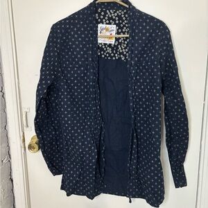 Naked & Famous Denim Dark Blue Wrap Kimono